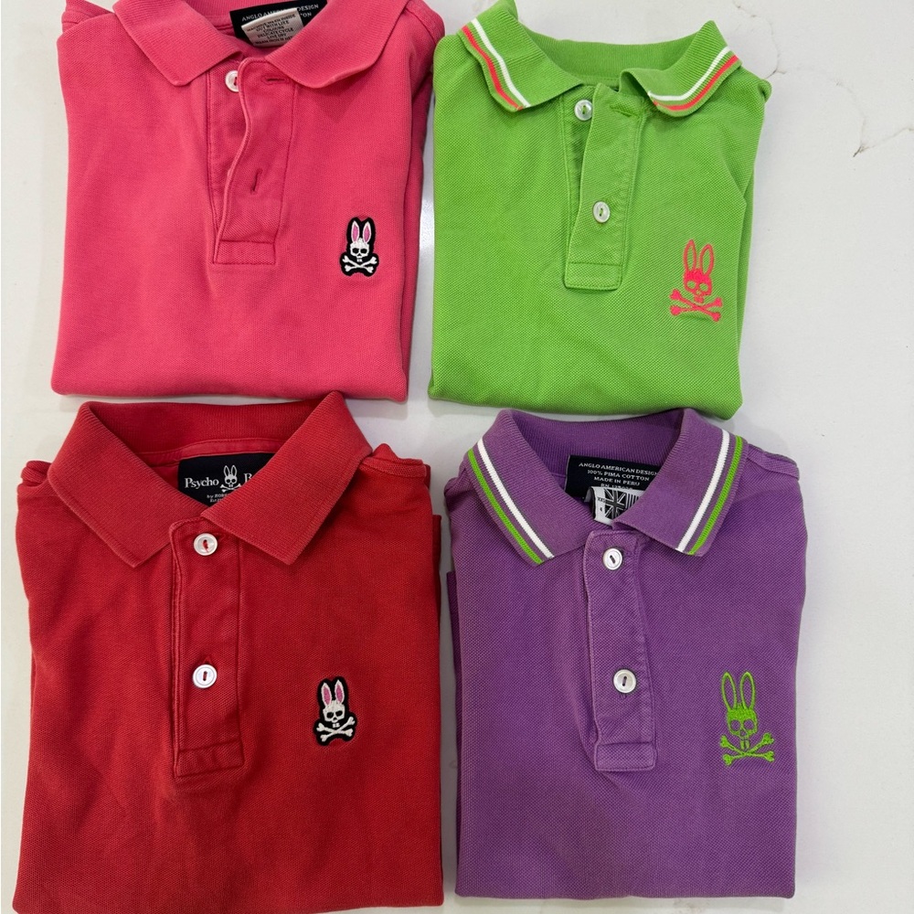 Bundle price. All 4 Kids Polo Psycho Bunny size 2 and 3.